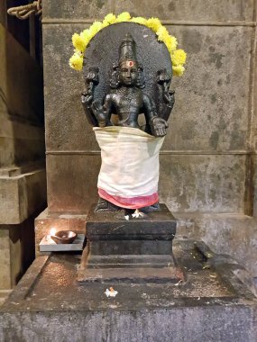Ramana Ashram Tiruvanamalai Hindistan antik Shiva heykeli