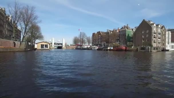 Město Malebné Amsterdamu Nizozemsku — Stock video