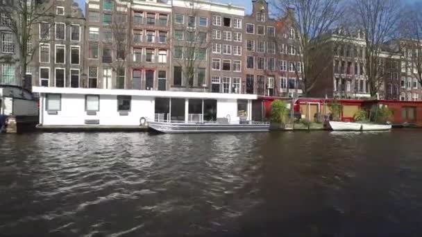 Malownicze Miasto Amsterdamu Holandii — Wideo stockowe