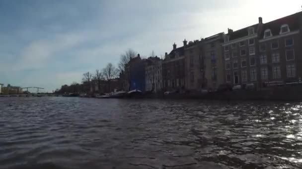 Město Malebné Amsterdamu Nizozemsku — Stock video