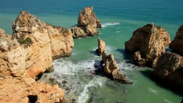 Légi Felvétel Ponte Piedade Ből Lagos Portugáliából — Stock videók