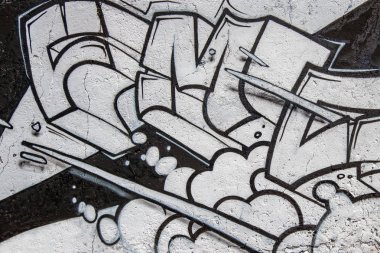 Bir duvara graffitti