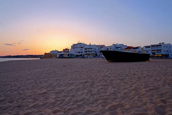 Vista sobre Armacao de Pera ao pôr-do-sol — Fotografia de Stock