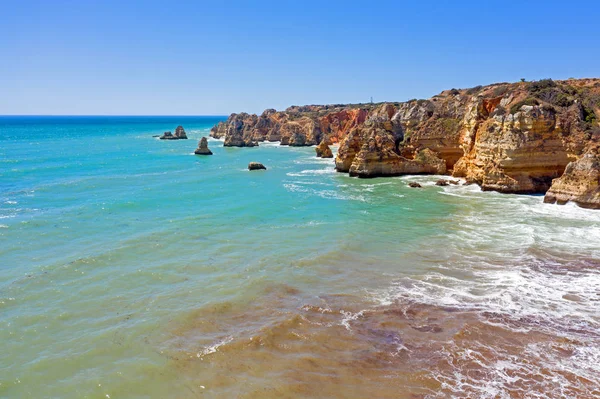 Rochers naturels près de Lagos en Portugal — Photo