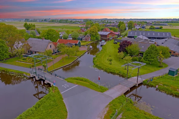空中从村庄Zevenhuizen在农村从 — 图库照片