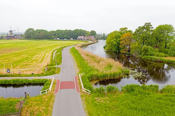 Flyg landskap på landsbygden från Nederländerna — Stockfoto