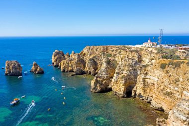 Ponte Piedade Lagos Portekiz doğal kayaların üzerinden hava