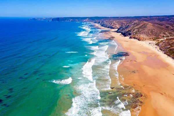 Portekiz Praia Vale Figueiras plajdan Hava