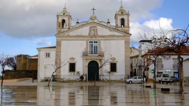 Εκκλησία Της Οσίας Μαρίας Στο Λάγος Πορτογαλία — Αρχείο Βίντεο
