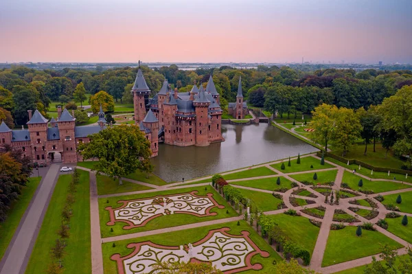 Aerial do castelo "De Haar" nos Países Baixos — Fotografia de Stock