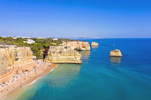 Praia da Marinha Algarve Portekiz gelen hava — Stok fotoğraf