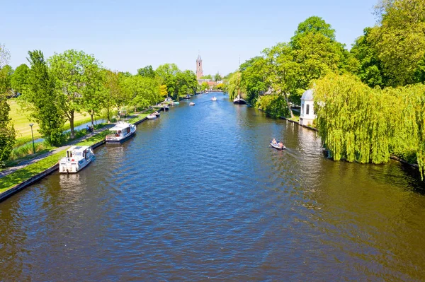 Aerial River Vecht Loenen Aan Vecht Netherlands — Stock Photo, Image
