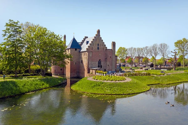 Aerial Castle Radboud Medemblik Netherlands — Stock Photo, Image