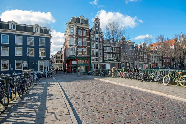 Cityscenic Amsterdamu Holandii Przy Kade Gelderse — Zdjęcie stockowe