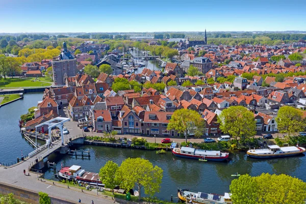 Aerial Ville Enkhuizen Aux Pays Bas — Photo