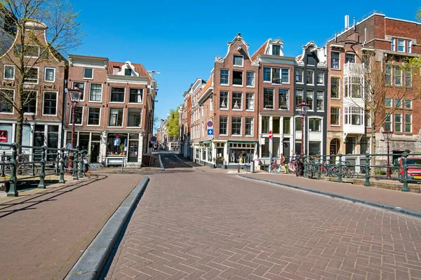 Città Panoramica Amsterdam Singel Nei Paesi Bassi — Foto Stock