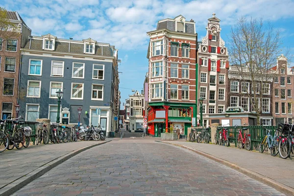 Cidade Cênica Amsterdã Gelderse Kade Nos Países Baixos — Fotografia de Stock