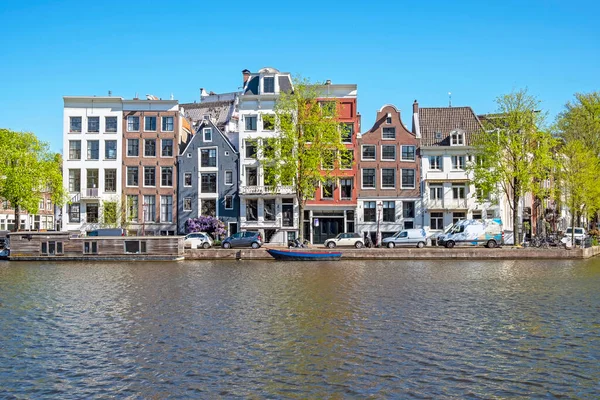 Ville Pittoresque Amsterdam Aux Pays Bas Amstel — Photo