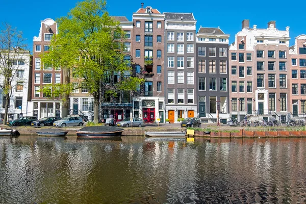 Ville Pittoresque Amsterdam Aux Pays Bas Avec Tour Munt — Photo