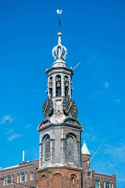Close Munt Tower Amsterdam Netherlands — Stock Photo, Image