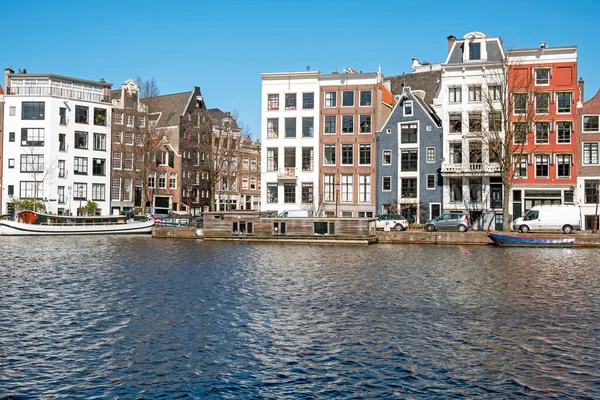 Ville Pittoresque Amsterdam Aux Pays Bas Avec Tour Munt — Photo