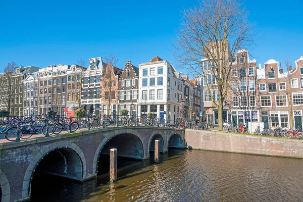 Ville Pittoresque Amsterdam Aux Pays Bas Herengracht — Photo