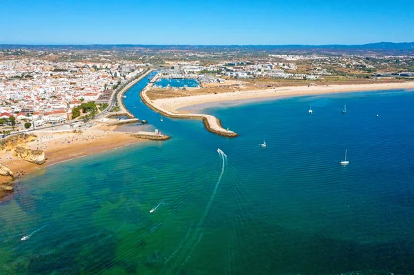 Aerea Dalla Città Lagos Algarve Portogallo — Foto Stock