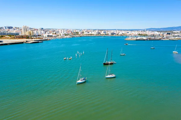 Luftaufnahme Der Stadt Portimao Der Algarve Portugal — Stockfoto
