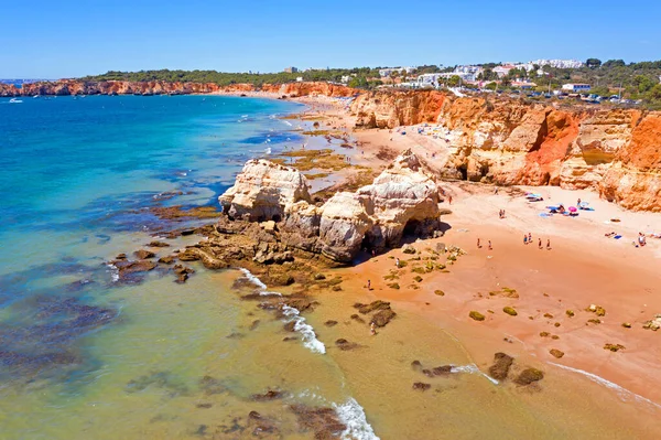 Luchtfoto Uit Praia Rocha Bij Portimao Algarve Portugal — Stockfoto