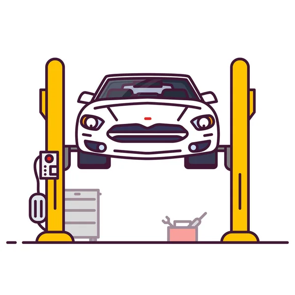 Car and repair shop — Stock Vector