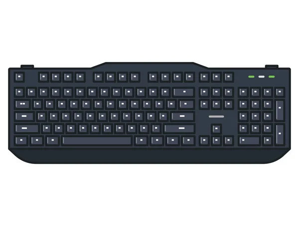 Teclado moderno de tamanho completo —  Vetores de Stock