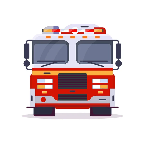 Front view of fire engine — Stock Vector