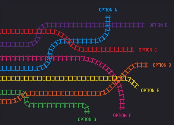 Infografik Bahngleise — Stockvektor