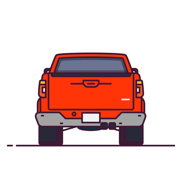 Back view pick-up — Stock Vector
