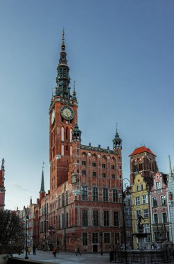 Polonya 'daki eski Gdansk kasabası.
