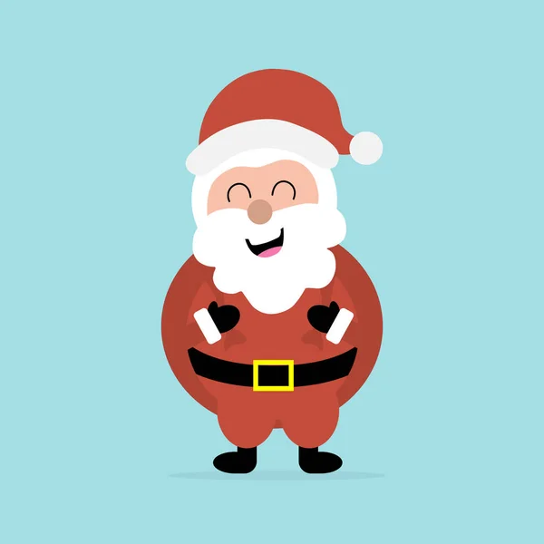 Cute Santa Mascot Character Icon Vector Concept Illustration Design — Stock Vector