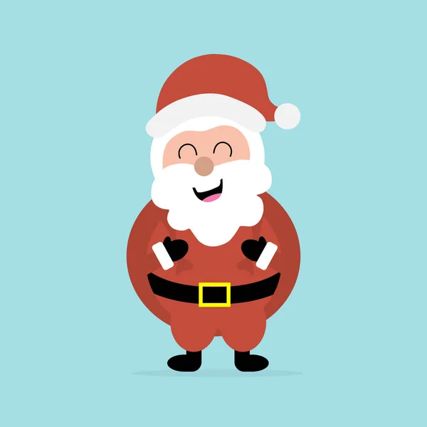 Sevimli Noel Baba maskotu ya da karakter ikonu. Tasarım için vektör konsepti çizimi.