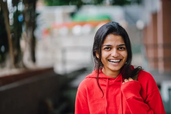 Retrato Aire Libre Hermosa Chica India — Foto de Stock