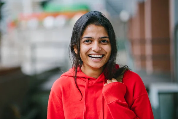 Retrato Aire Libre Hermosa Chica India — Foto de Stock