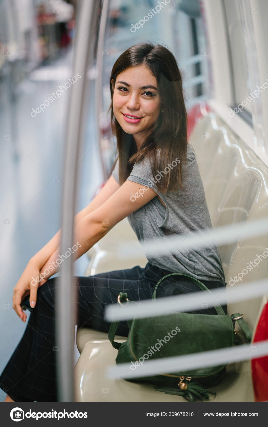 Japanese Girl On A Train
