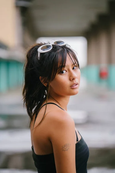 Portrait Attractive Young Asian Woman Posing — Stock Photo, Image