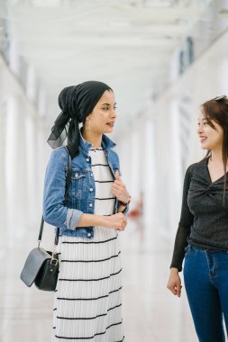 Gündüz vakti köprüde farklı etnik kökenlere sahip iki arkadaş. Biri Malezyalı Müslüman bir kadın, diğeri de Çinli bir Asyalı. İkisi de genç, enerjik ve çekici..