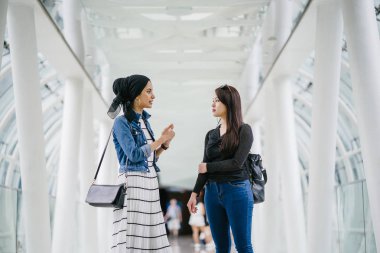 Farklı etnik kökenlere sahip iki arkadaş gün boyunca bir köprüde yan yana dururlar. Biri Malezyalı Müslüman bir kadın, diğeri de Çinli bir Asyalı. İkisi de genç, enerjik ve çekici..