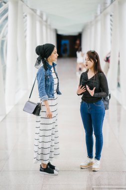 Gündüz vakti köprüde farklı etnik kökenlere sahip iki arkadaş. Biri Malezyalı Müslüman bir kadın, diğeri de Çinli bir Asyalı. İkisi de genç, enerjik ve çekici..