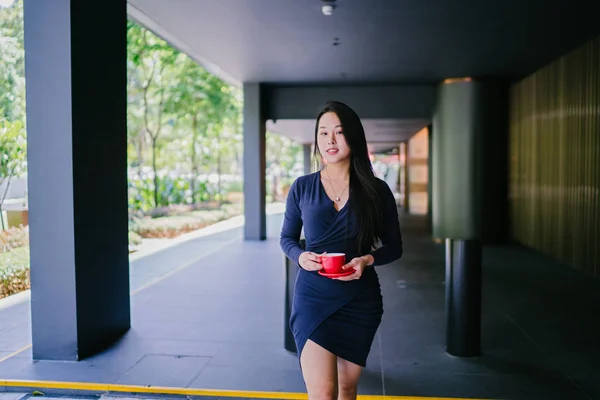 Retrato Una Joven Hermosa Mujer China Asiática Elegante Elegante Vestido — Foto de Stock