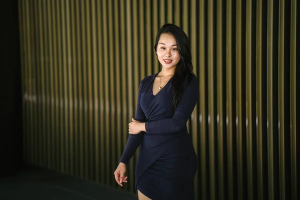 Retrato Una Joven Hermosa Mujer China Asiática Elegante Elegante Vestido —  Fotos de Stock