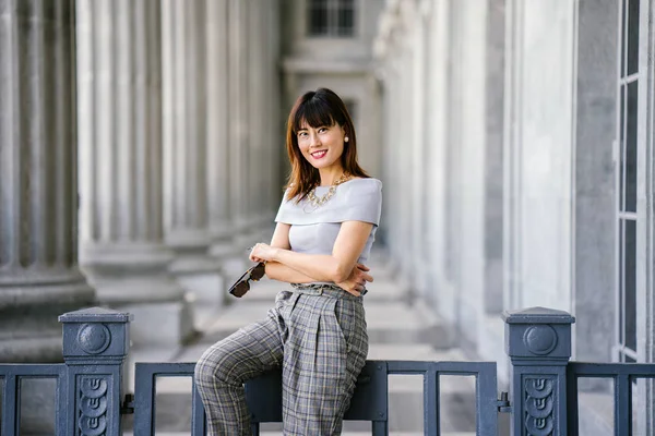 Elegant Attractive Asian Chinese Woman She Stylishly Dressed Attractive Beautiful — Stock Photo, Image