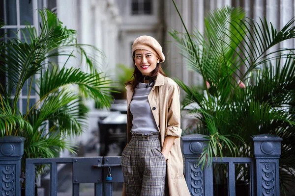 Portrait Fashionable Elegant Beautiful Middle Aged Asian Woman Day She — Stock Photo, Image