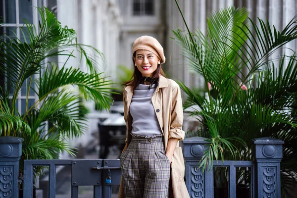 Portrait Fashionable Elegant Beautiful Middle Aged Asian Woman Day She — Stock Photo, Image