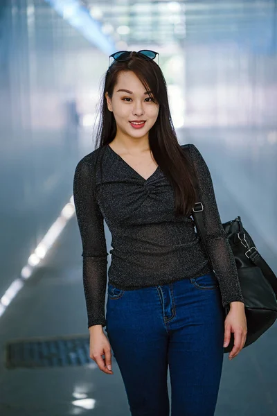 Portrait Une Jeune Chinoise Asiatique Posant — Photo